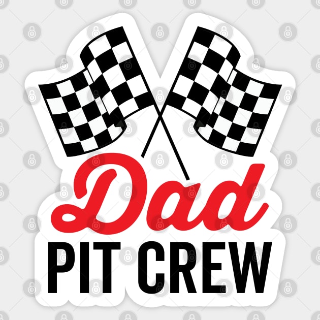 Dad Pit Crew for Racing Party Costume Sticker by DetourShirts